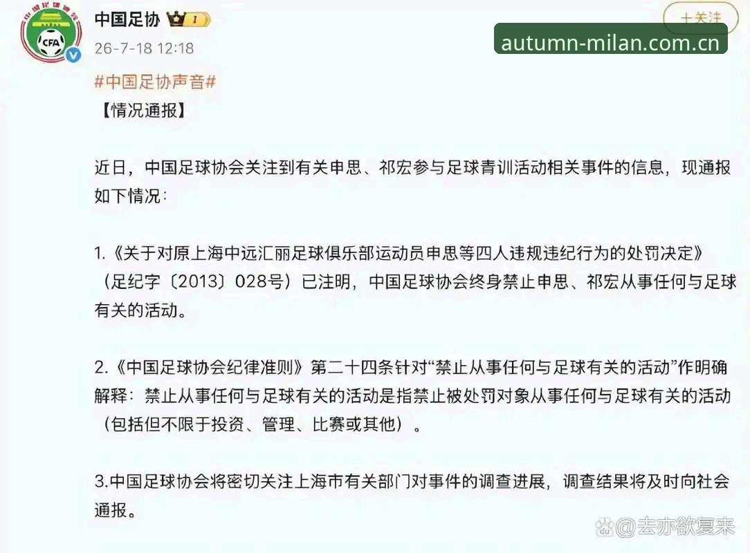 足球治理体系迭代深度评测：从足协第三批禁足名单看行业惩戒机制的升级路径